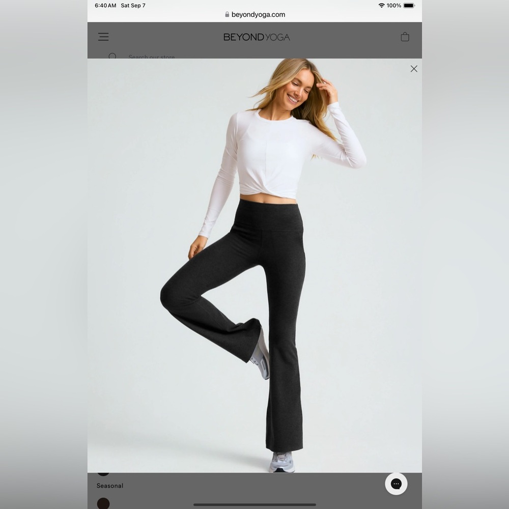 Beyond Yoga Spacedye All Day Flare High Waisted Pant Darkest Night